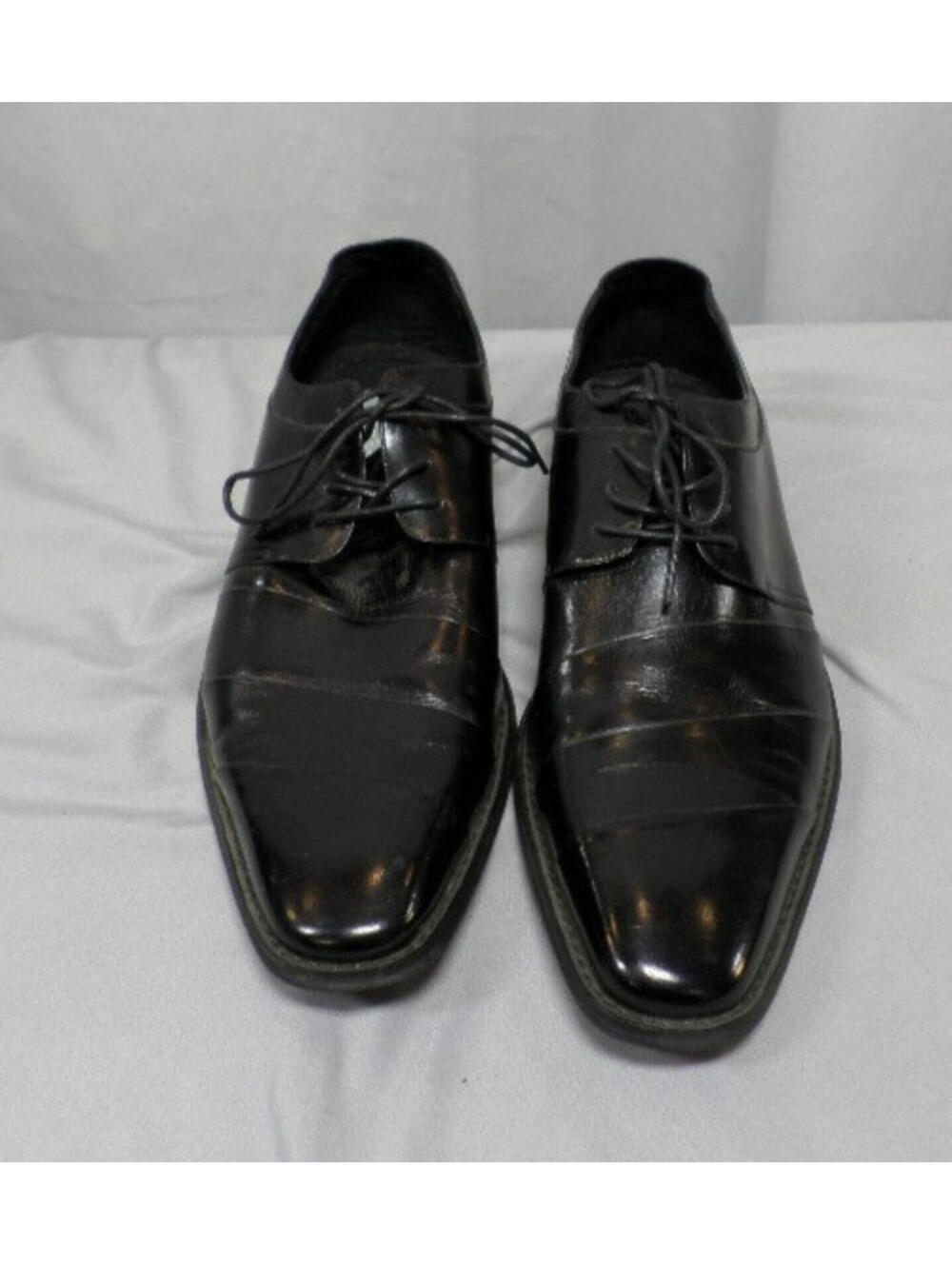 DESIGNER GIOVANNI LEATHER OXFORDS DRESS WORK CASUAL BLACK SHOES SIZE 13
